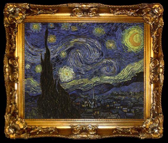 framed  Vincent Van Gogh Starry Night, ta009-2